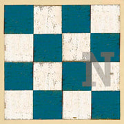 Boat flag letter N - nautical art; canvas print