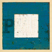 Boat flag letter P - nautical art; canvas print