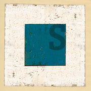 Boat flag letter S - nautical art; canvas print
