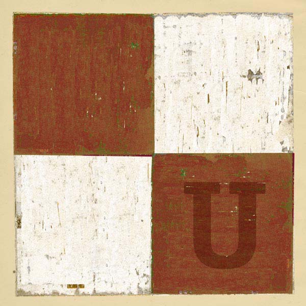 Boat flag letter U- nautical art; canvas print