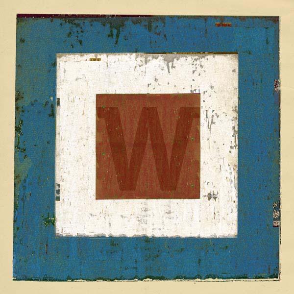 Boat flag letter W - nautical art; canvas print