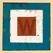 Boat flag letter W - nautical art; canvas print