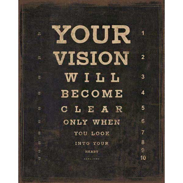 Your Vision Will Become Clear | Eye Chart Art | Inspirational Saying | Canvas Print