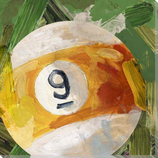 Billiards | 9 Ball | Pool | Game Room | Wall Art | Canvas Print