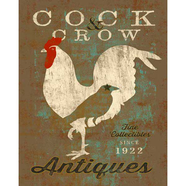 Rooster | Antiques | Farmhouse | Canvas Print