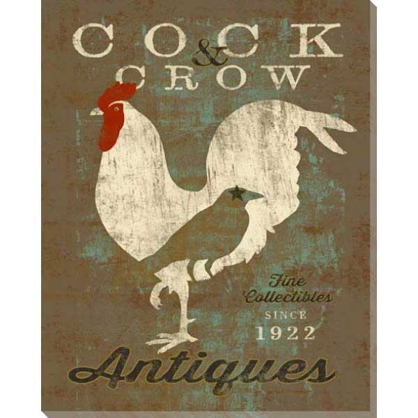 Rooster | Antiques | Farmhouse | Canvas Print