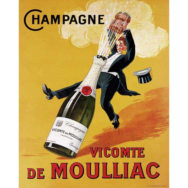 European Vintage Poster | Champagne | Canvas Print