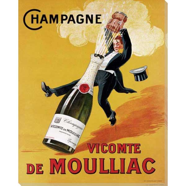 European Vintage Poster | Champagne | Canvas Print
