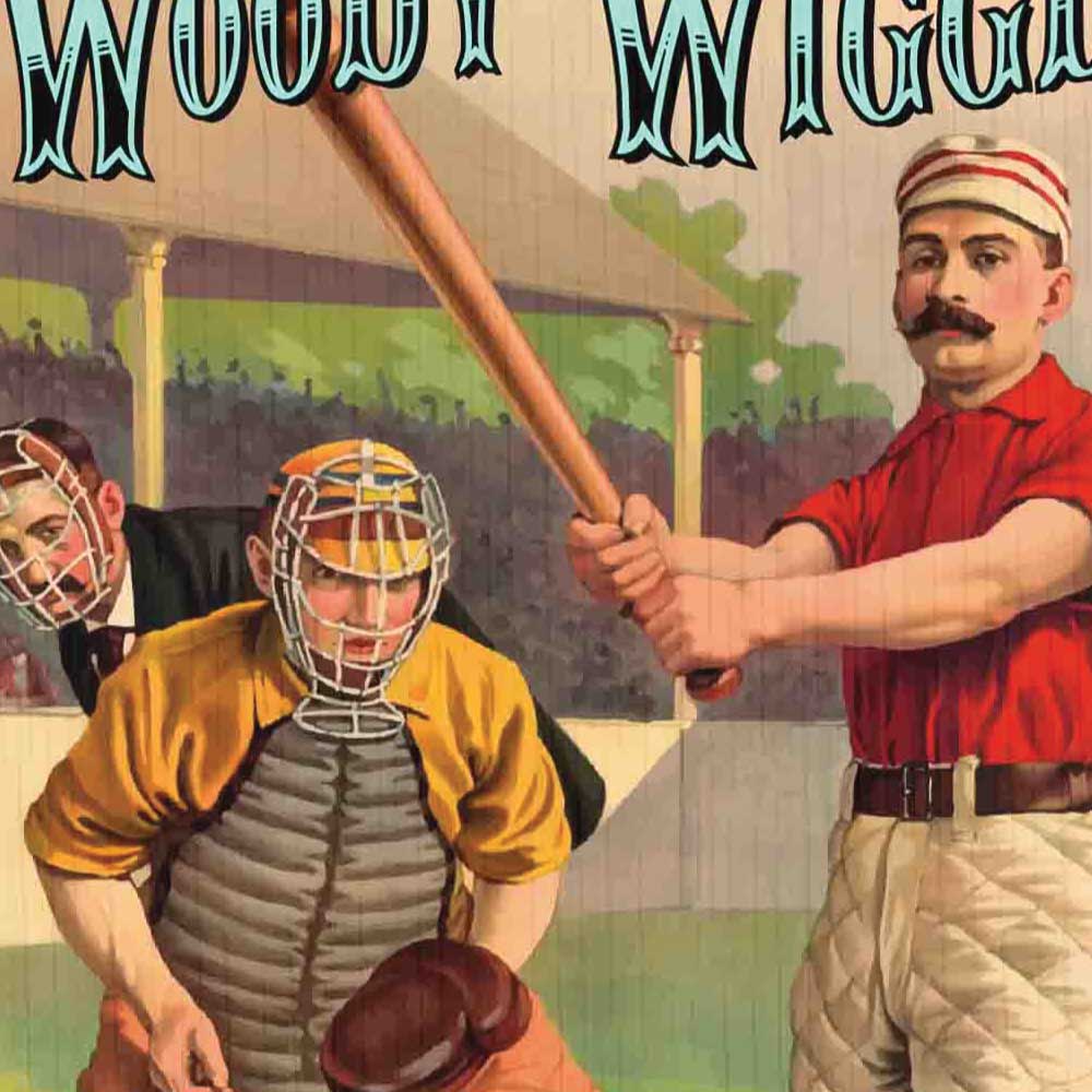 Baseball Pub Sign | Vintage Wood Sign | Woody Wiggler | 18" x 12"