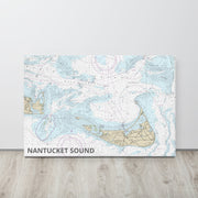 Wall art of Nantucket Sound - NOAA chart on canvas