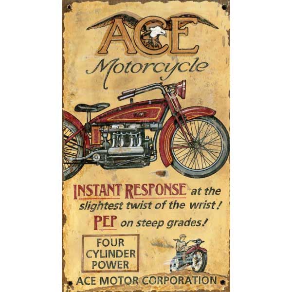 Ace Motorcycle, Vintage Sign