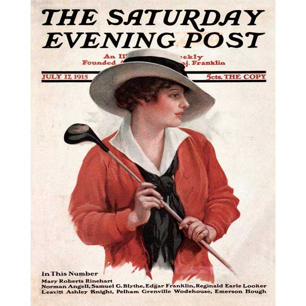 golfer on cover of The Saturday Evening Post in 1915