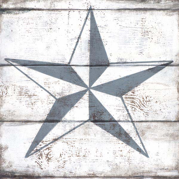 Nautical north star canvas print made to look like distressed wood boards