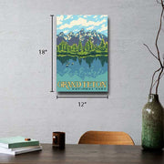 vintage look of this National Park sign with Grand Tetons