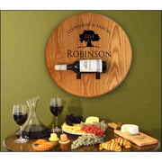 wedding day gift with wood sign bottle holder