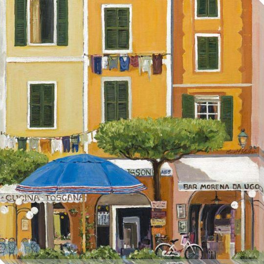 Italian Cafes III | 3 Part Collection | By Carol Walker | Square | Canvas Print