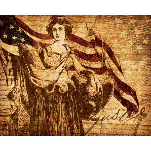 USA | Constitution | Justice | Patriotic | Canvas Print | Wall Art