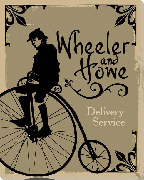 Wheeler and Howe | Delivery Service | Bicycle | Canvas Print