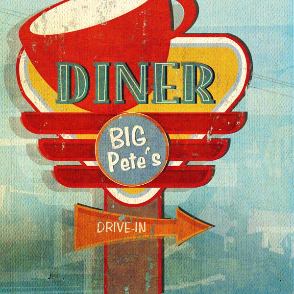 Retro Diner Sign | Drive-In | Wall Art | Canvas Print