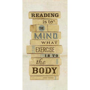 quote art print on canvas Reading is to the Mind