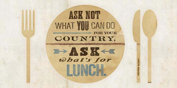 Ask what's for lunch humorous art print