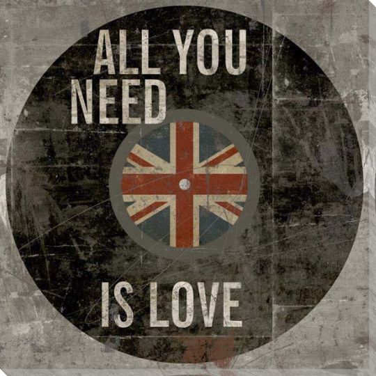 Pop Lyrics | All You Need Is Love | British | Wisdom | Canvas Print