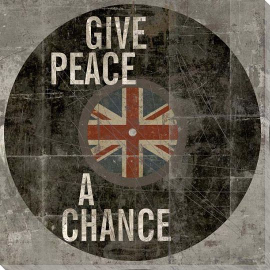 Pop Lyrics | Give Peace A Chance | British | Wisdom | Canvas Print