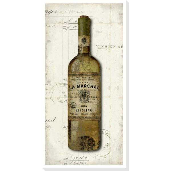 riesling old wine bottle canvas art print