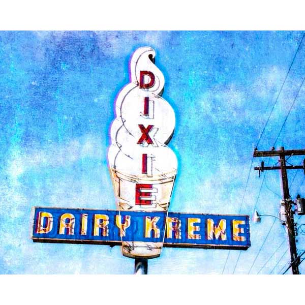 Highway | Retro | Dairy Kreme | Dixie | Canvas Print | Wall Art