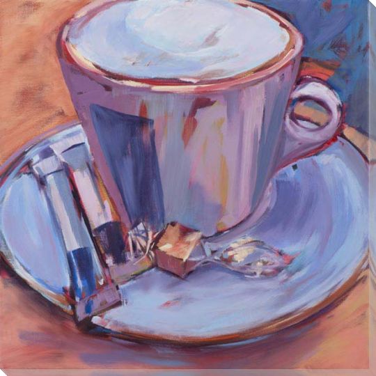 Cafe Au Lait | Artist Pam Spicer | Coffee | Square | Canvas Print