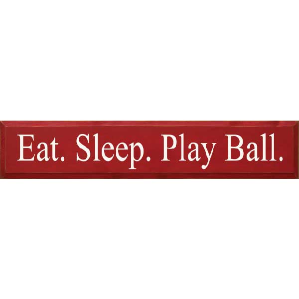 Eat Sleep Play Ball | Wood Sign | Optional Coat Rack | Kids | Sports