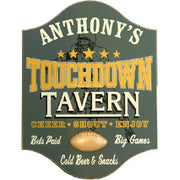 personalize touchdown tavern wood sign