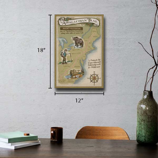 home wall decor for hikers of Appalachian Trail AT