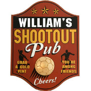 cheers at the shootout pub - wood sign