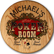 game room sign - poker - personalize