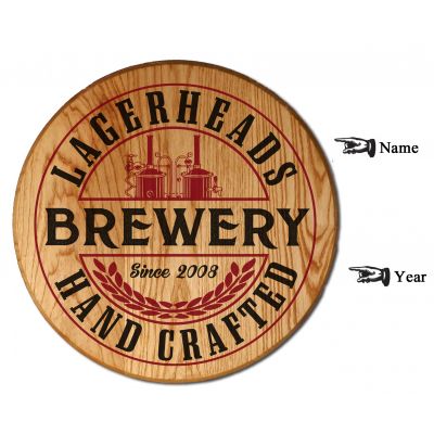 personalize this hand crafted brewery wall decor