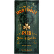 ye old irish fiddler pub wood sign