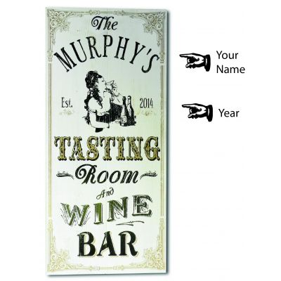 personalize this wine bar wall decor; rustic