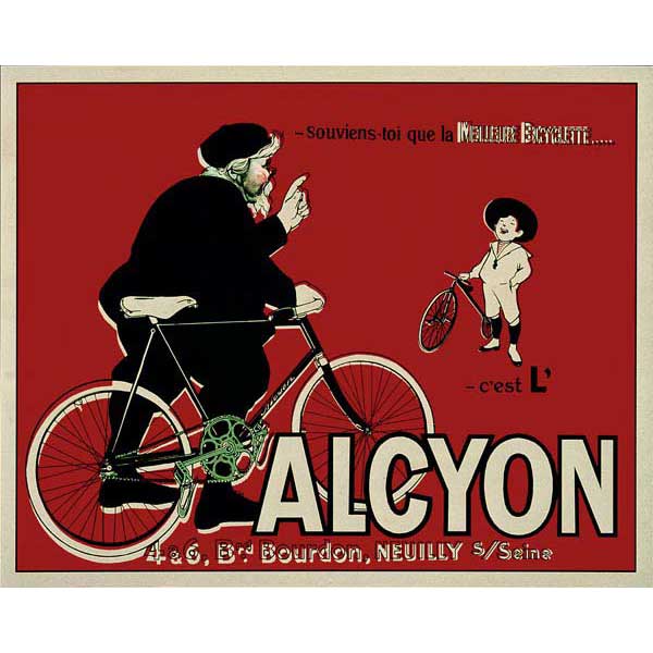 Alcyon | Bicycle | Vintage Ad | French | Canvas Print