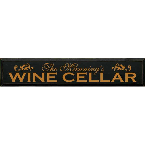 Wine Cellar | Family Name | Wall Art | Personalize It! | 7" x 36" | Wood Sign