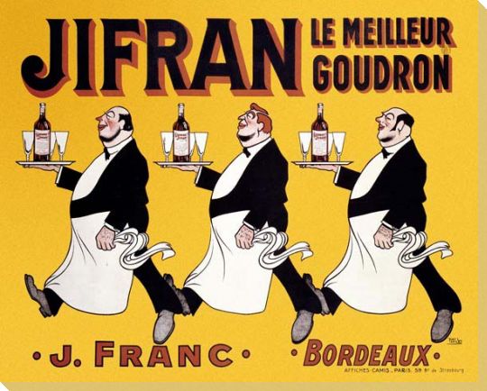 Jifran | Bordeaux | Vintage Ad | Wine | French | Canvas Print