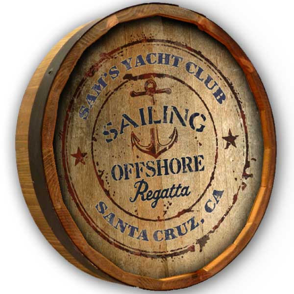Sailing | Quarter Barrel Sign | Yacht Club | Regatta | Personalize It!