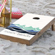 beach games bean bag toss with customization