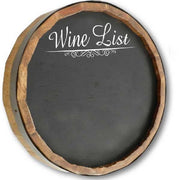 wine list round chalkboard for restaurant