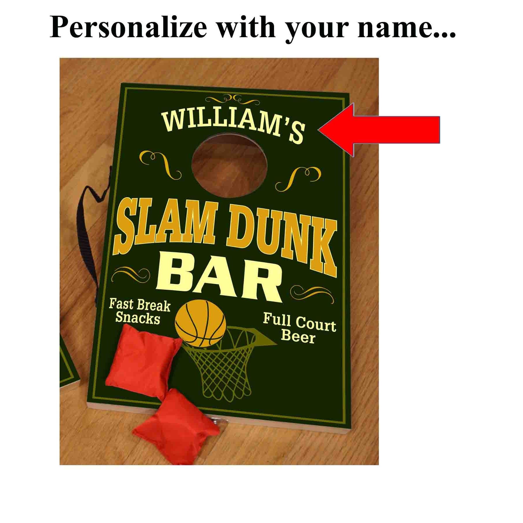personalize this bean bag toss game