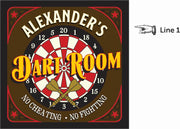 personalize this dart room dartboard set