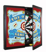 dartboard cabinet and set for your game room