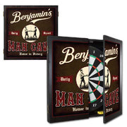 dartboard cabinet with boxer image