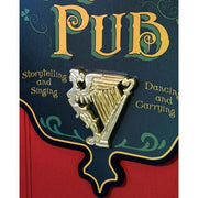 3d relief of harp on a wood Irish Pub sign