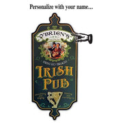 personalize this Irish Pub wood sign with your name!